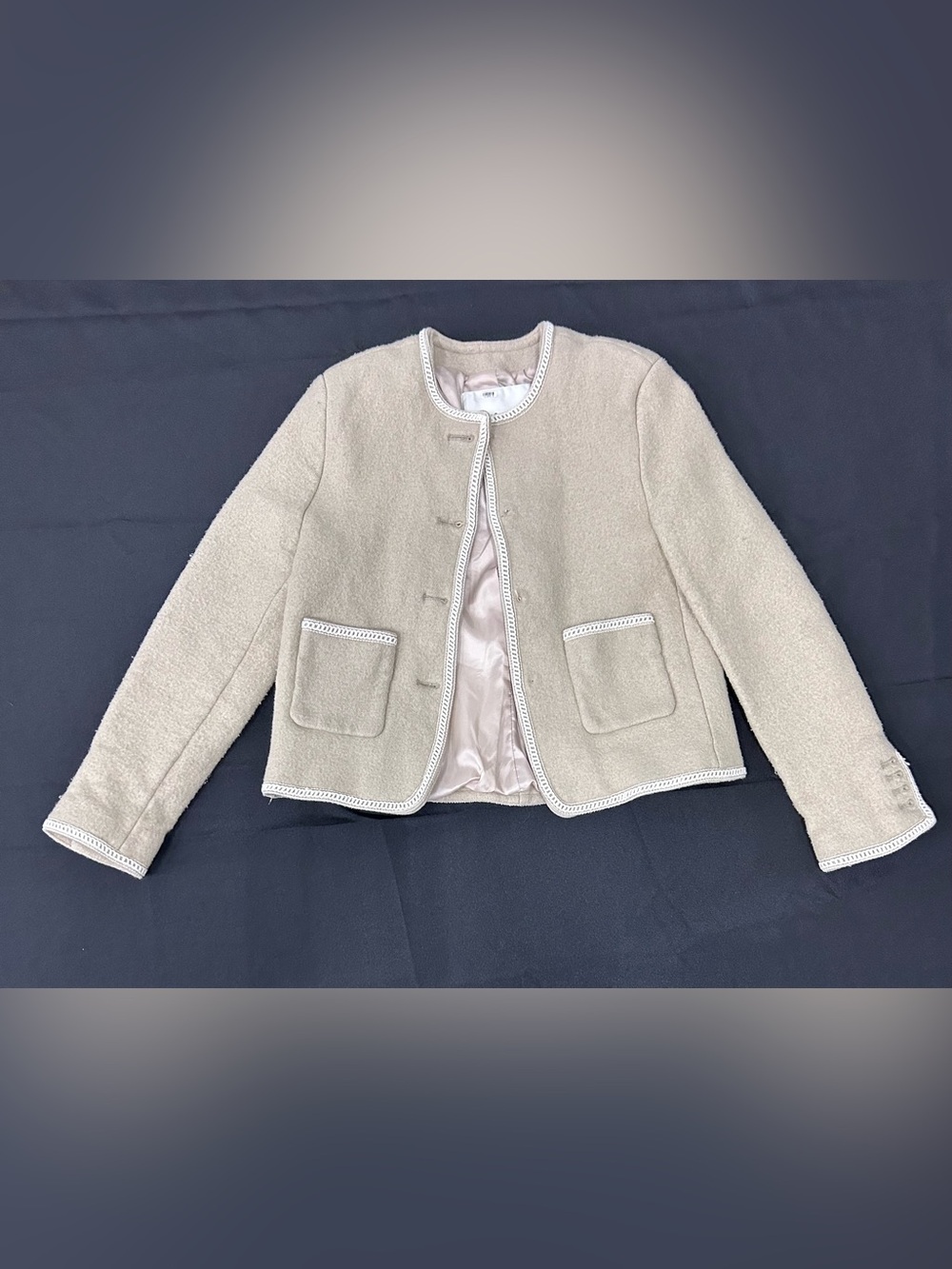 *Flawed RTR Dunst Beige Tweed Boucle Jacket (0444) - Picture 7 of 13